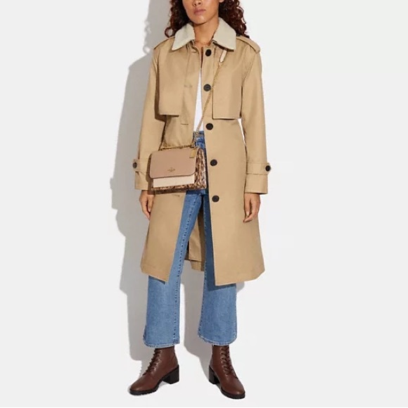 Coach Klare Crossbody Bag • (Colorblock: Tan/Snake print/cream) • (Gently Used) - Picture 9 of 13